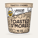 Secret Creamery Toasted S'mores 16 oz pint — super premium ice cream — front