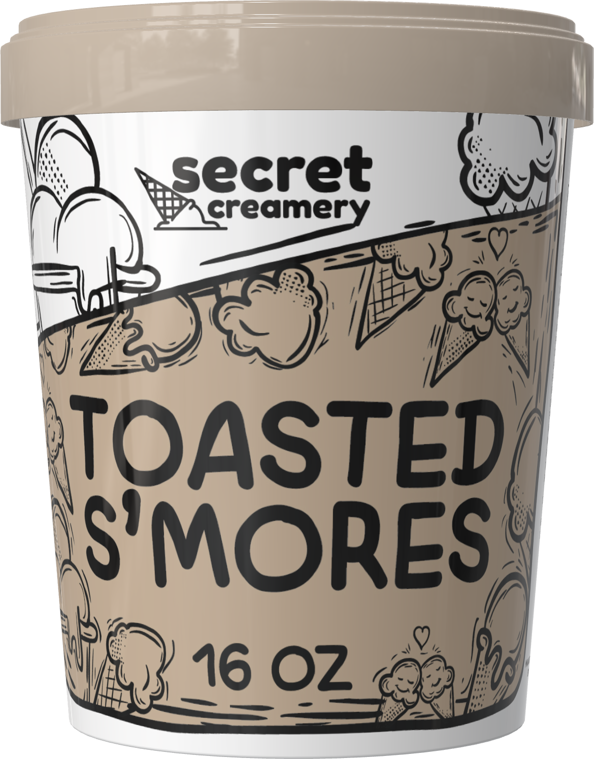 Secret Creamery Toasted S'mores 16 oz pint