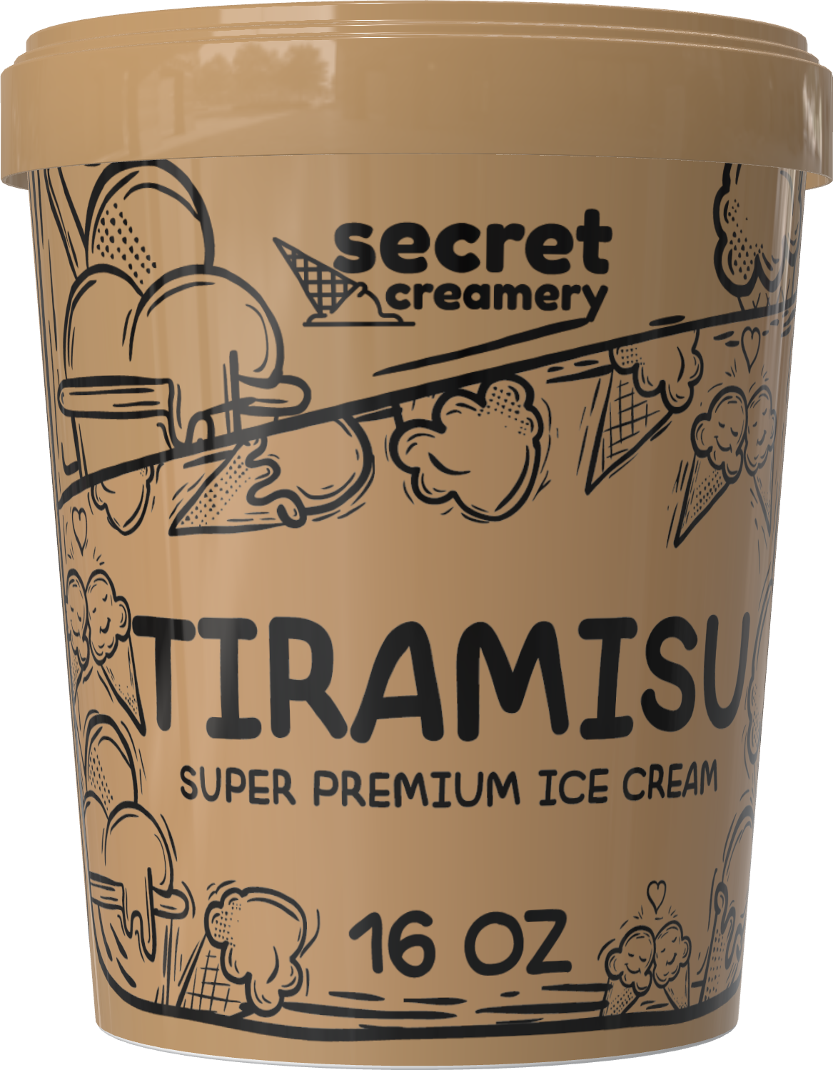 Secret Creamery Tiramisu 16 oz pint