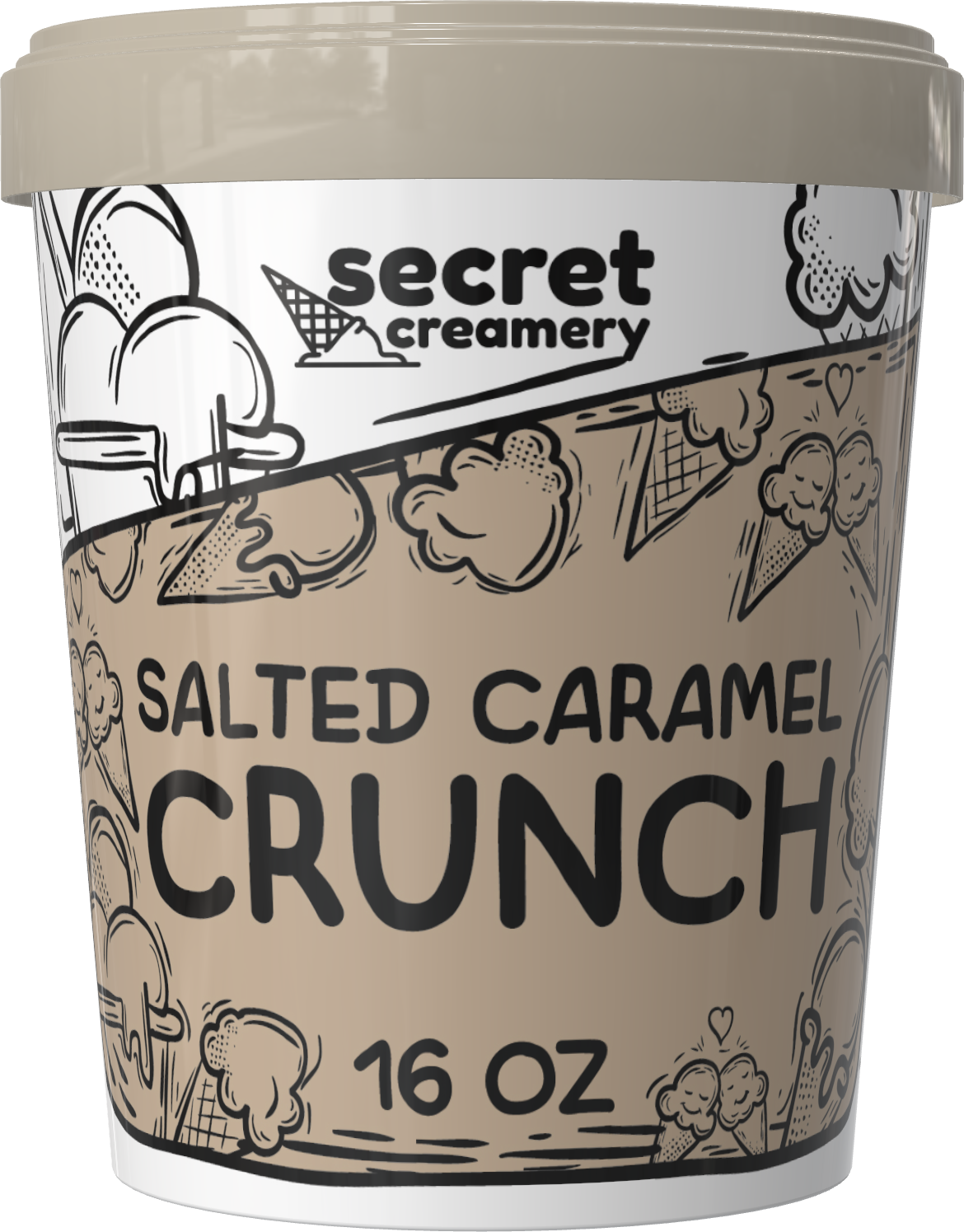 Secret Creamery Salted Caramel Crunch 16 oz pint