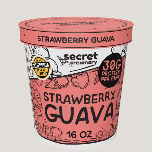 Secret Creamery Strawberry Guava High Protein pint — 360° view